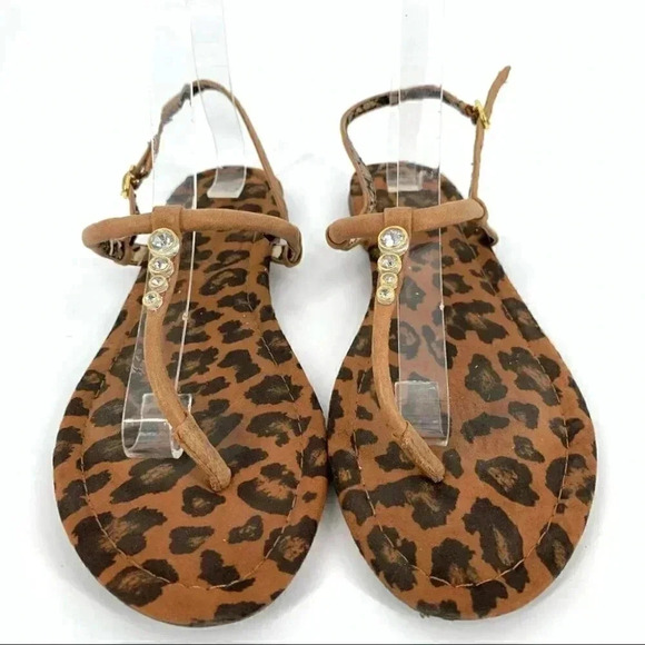 Jessica Simpson womens sandals size 10 40 brown gem t-strap flip flops - Picture 11 of 11
